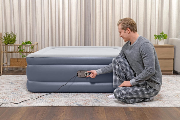 Bestway 2.03M X 1.52M 51Cm Tritech Air Inflatable Mattress Queen Built Ac Pump Inflatable Mattresses & Airbeds