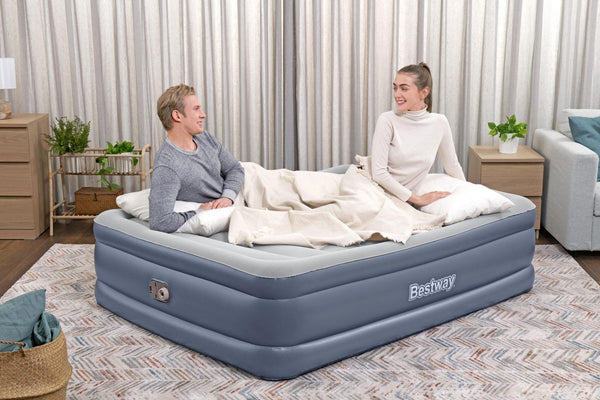 Bestway 2.03M X 1.52M 51Cm Tritech Air Inflatable Mattress Queen Built Ac Pump Inflatable Mattresses & Airbeds