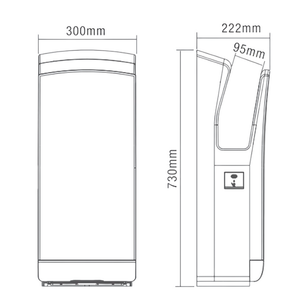 Peak Pro Jet Hand Dryer 1650W Dryers