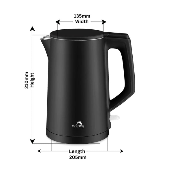1.0L Black Stainless Steel Kettle Kettles