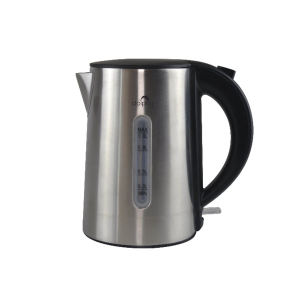 1.0L Brushed Silver Stainless Steel Kettle Kettles