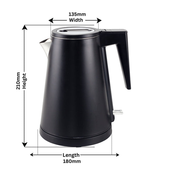 0.8L Stainless Steel Kettle Black
(Double Layer) Kettles