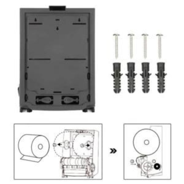 Semi Autocut Paper Towel Dispenser Black Paper Towel Holders