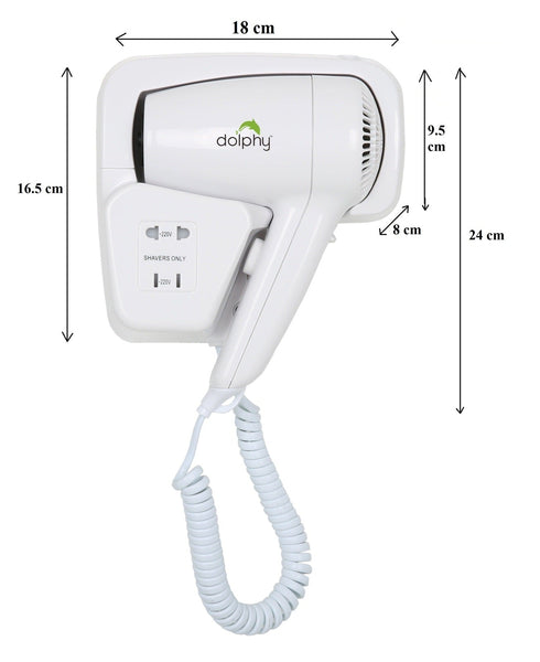 Wall Mount Hair Dryer 1200W White Hair Dryers