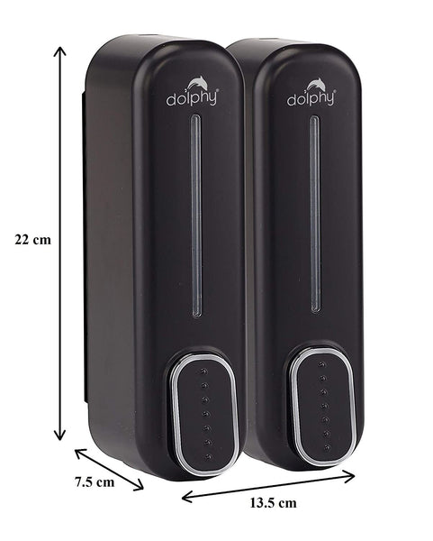 Classic Dual Soap/Shampoo Dispenser 300Ml Black Soap Dishes & Dispensers