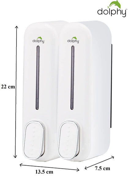 Classic Dual Soap/Shampoo Dispenser 300Ml White Soap Dishes & Dispensers