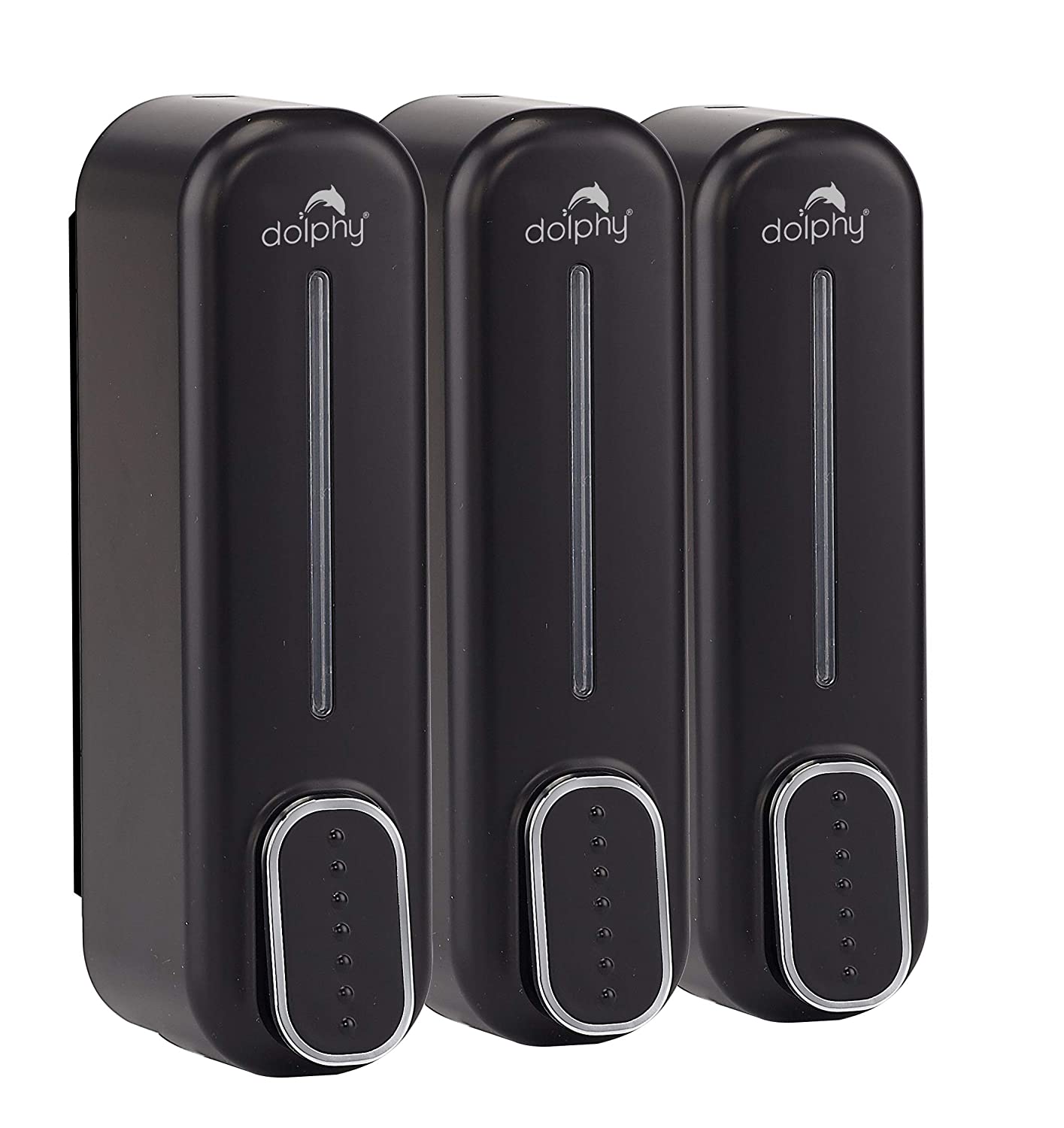 Manual Soap Dispenser 300Ml (Pack Of 3) Black Soap Dishes & Dispensers