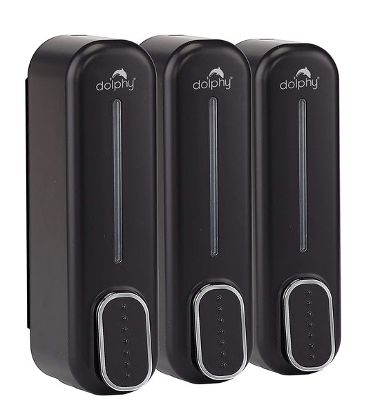 Manual Soap Dispenser 300Ml (Pack Of 3) Black Soap Dishes & Dispensers