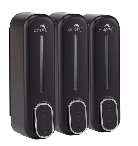 Manual Soap Dispenser 300Ml (Pack Of 3) Black Soap Dishes & Dispensers