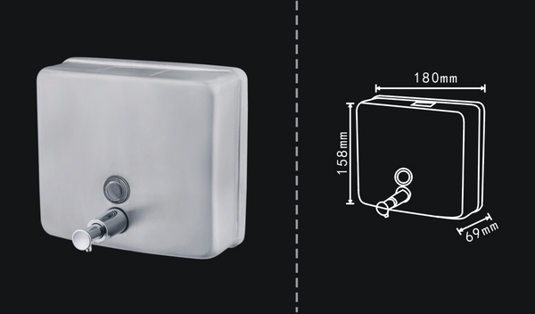 Compact Stainless Steel Soap Dispenser 1200Ml Soap Dishes & Dispensers