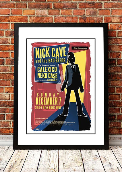 Smart Artists Memorabilia Nick Cave And The Bad Seeds Myer Music Bowl Melbourne Australian Tour Poster 2003 Framed Posters & Prints