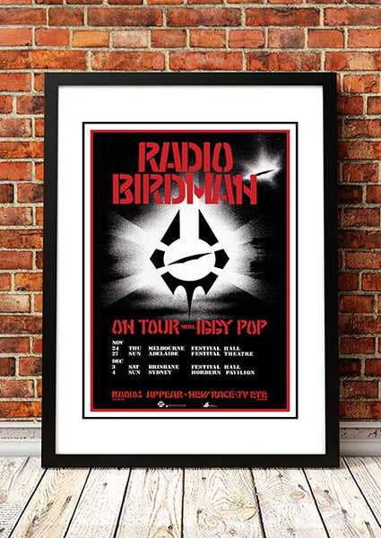Smart Artists Memorabilia Radio Birdman / Iggy Pop 'Australian Tour' Poster 1984 Framed Posters & Prints