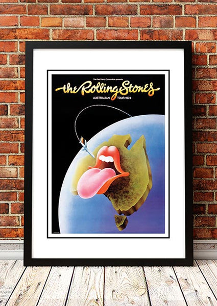 Smart Artists Memorabilia The Rolling Stones 'Australian Tour' Poster 1973 Framed Posters & Prints