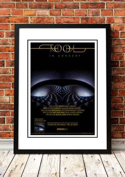 Smart Artists Memorabilia Tool 'Australian Tour' Poster 2020 Framed Posters & Prints