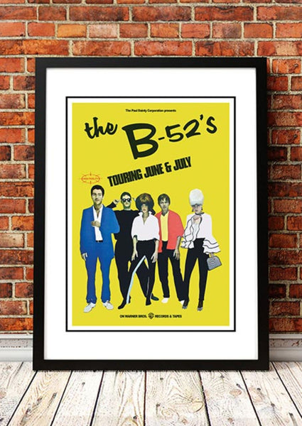 The B 52S Australian Tour Poster 1980 Framed A4 Art Posters