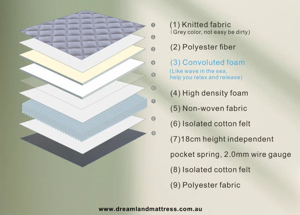 Aster Hybrid 22Cm Thickness Euro Top Matttress Queen Mattresses