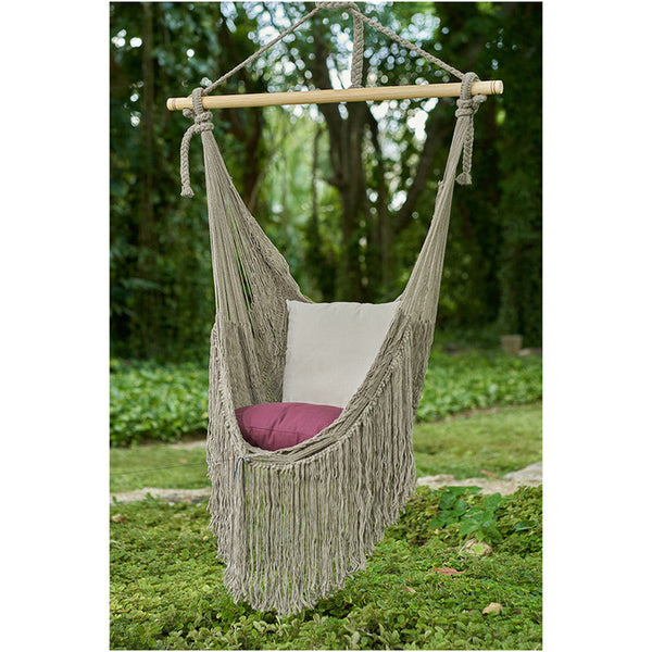 Mayan Legacy Fringed Cotton Rope Mexican Hammock Swing From Mexico In Dream Sands Hammocks