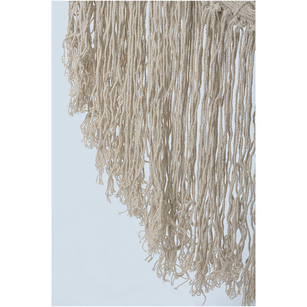 Mayan Legacy Fringed Cotton Rope Mexican Hammock Swing From Mexico In Ivory Hammocks