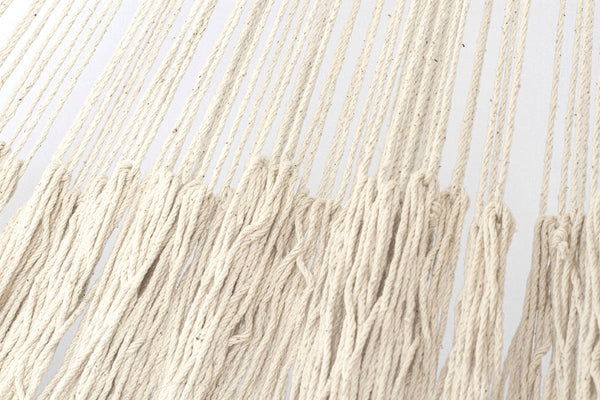 Ivory Cascade Handwoven Rope Mexican Hammock King Size Hammocks
