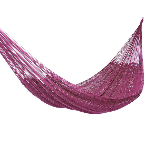 Mayan Legacy Outdoor Undercover Cotton Hammock King Size Mexican Pink Hammocks