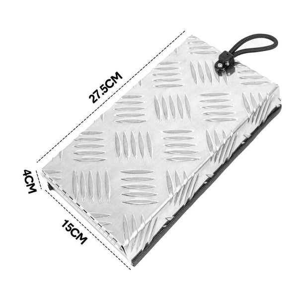Truma Cowl Cover Silver Universal Aluminum Checker Plate External Flue Vent Spraying Console Replacement Part Fits Water Heater 27X15x4cm Heaters