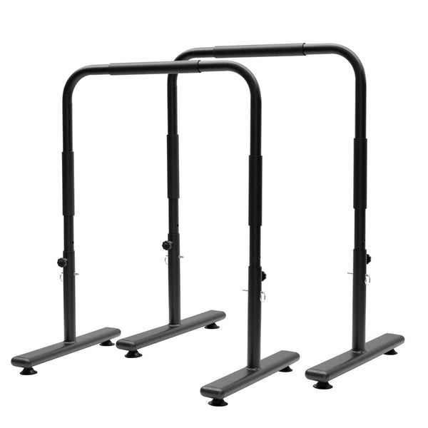 Set Of 2 Functional Fitness Dip Stands Station Height Adjustable Bars Portable Parallettes Calisthenics Equipment Safety For Home Gym Strength Trainin