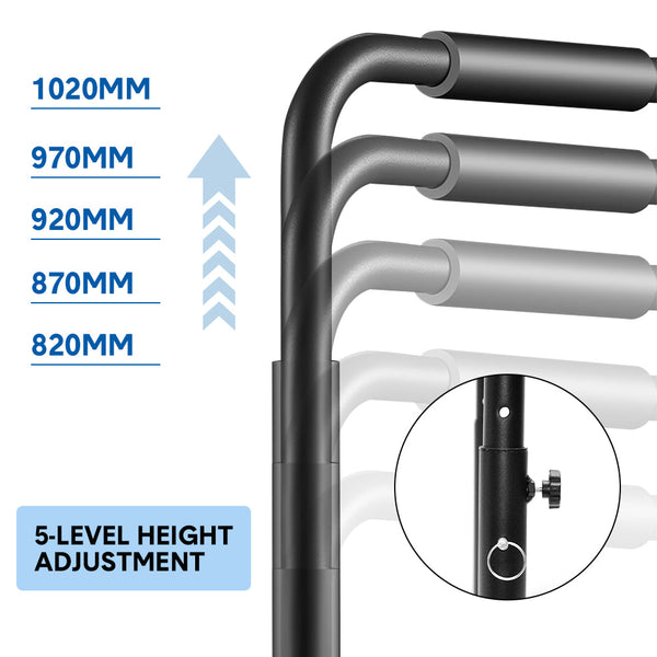 Set Of 2 Functional Fitness Dip Stands Station Height Adjustable Bars Portable Parallettes Calisthenics Equipment Safety For Home Gym Strength Trainin