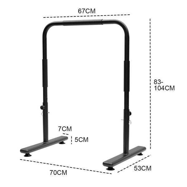 Set Of 2 Functional Fitness Dip Stands Station Height Adjustable Bars Portable Parallettes Calisthenics Equipment Safety For Home Gym Strength Trainin