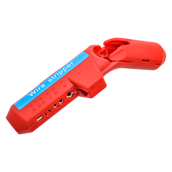 Wire Stripper Ergonomic Curved Handle Cable Stripping Splitting Cut Tool Wide Ranges With 6 Size Planer Holes For Electrical Hand Crimpers & Strippers