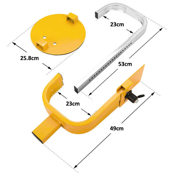 Wheel Clamp Defender Tyre Lock Adjustable For 13'' 14'' 15'' Truck Suv Trailer Caravan 195Mm 230Mm Heavy Duty With Keys Anti Theft Clamps
