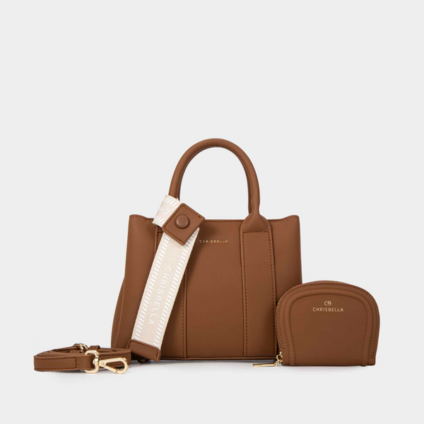 Chrisbella Sienna Tote Beige Women's Bags & Handbags