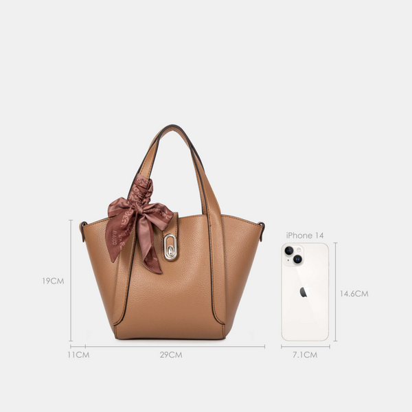 Bagco Noelle Leather Tote Black Women's Bags & Handbags
