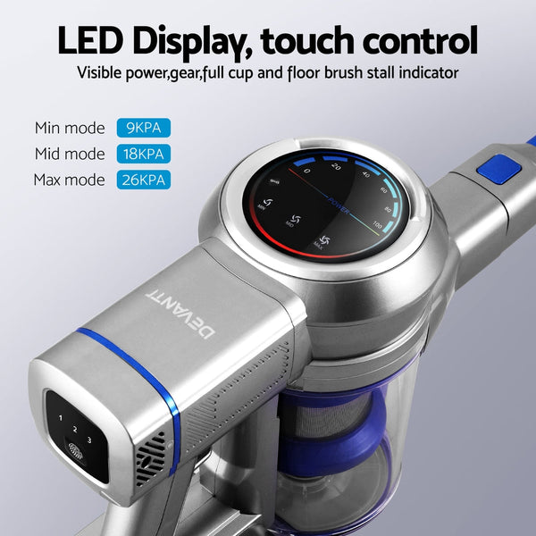 Devanti 300W Stick Vacuum Cleaner Cordless Self Standing Vacuum Cleaners