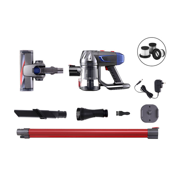 Devanti Stick Vacuum Cleaner Hepa Filter Red 150W Vacuum Cleaners