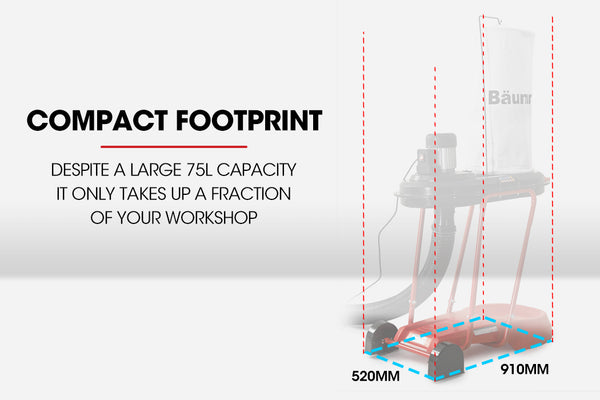 Baumr Ag Baumr Ag Dust Collector Extraction Cyclone Woodworking Portable Catcher Workshop Air Filtration Systems