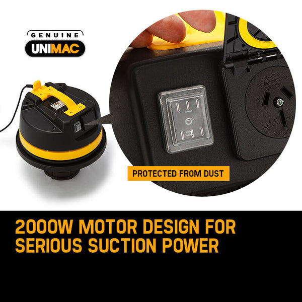 Unimac 60L Wet And Dry Vacuum Cleaner Bagless Industrial Grade Drywall Vacuum Cleaners