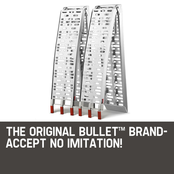 Bullet Pair Of 2.3M Aluminium Loading Ramps 1360Kg Capacity Motorbike Ramps
