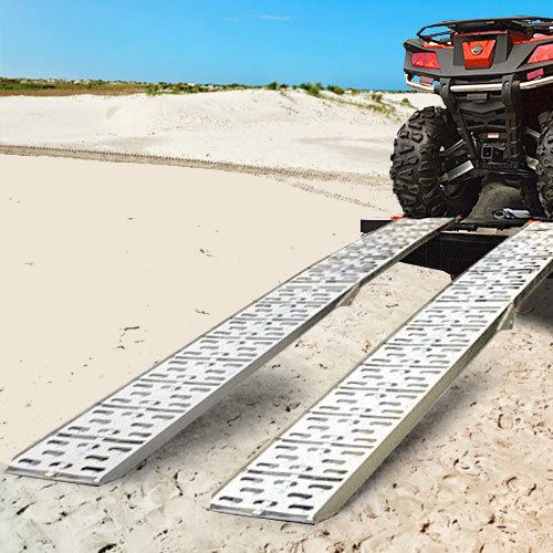 Pro Pair Of 2.3M Aluminium Loading Ramps 1360Kg Capacity Motorbike Ramps