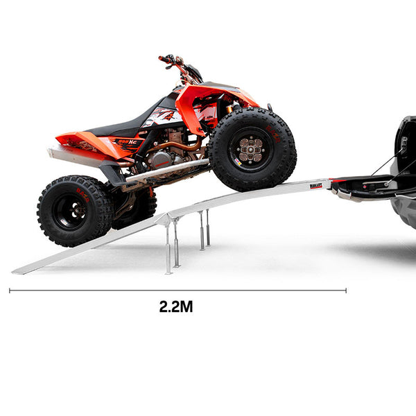 Bullet Pair Of 2.3M Aluminium Loading Ramps 1360Kg Capacity Motorbike Ramps