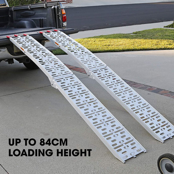 Pro 2.3M Aluminium Loading Ramps 680Kg Rated For Trailer Atv Quad Bike Buggy Pieces Motorbike Ramps