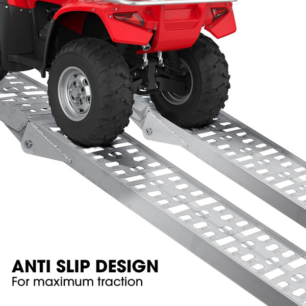 Bullet 2.3M Aluminium Loading Ramps 680Kg Rated For Trailer Atv Quad Bike Buggy Pieces Motorbike Ramps