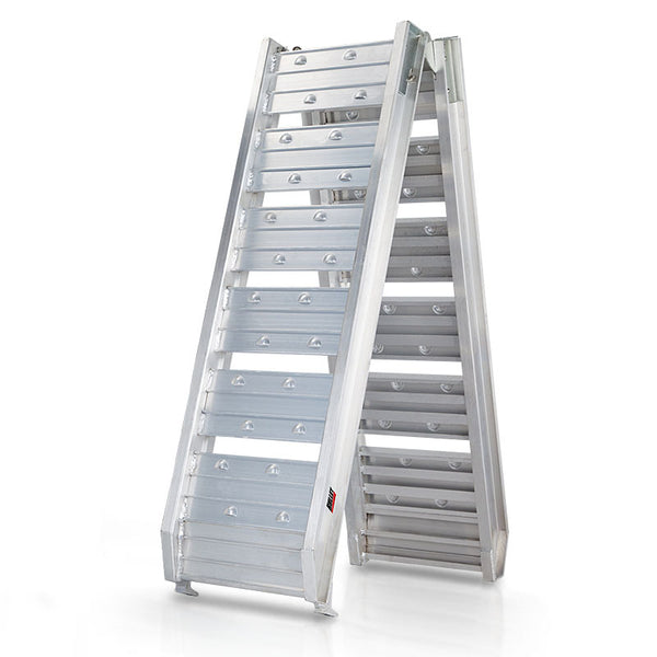 Bullet 1.8M Aluminium Folding Loading Traction Ramp 200Kg Capacity Motorbike Ramps