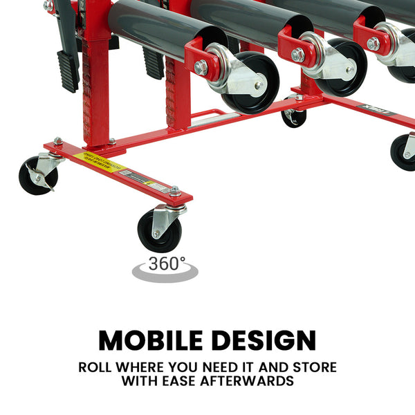 T Rex Vehicle Positioning Jack Storage Rack Stand Heavy Duty Design With Locking Castor Wheels Workshop Dollies