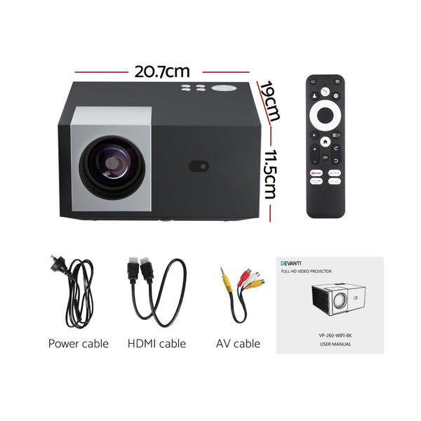 Devanti Video Project 4K 1080P Official Google Tv 5G Wifi Home Cinema Projectors