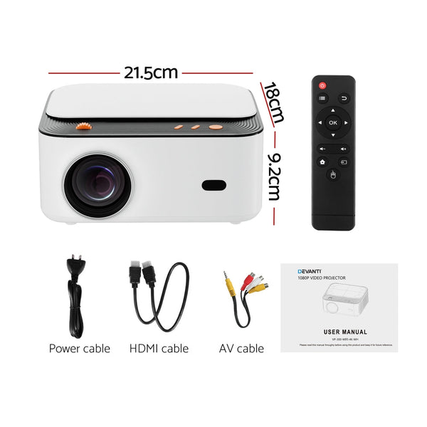 Devanti Video Project 4K 1080P Android 5G Wifi Home Cinema Projectors