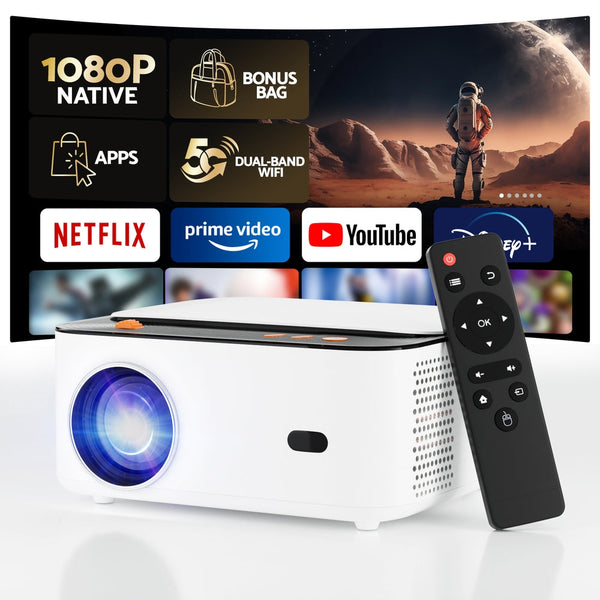 Devanti Video Project 4K 1080P Android 5G Wifi Home Cinema Projectors