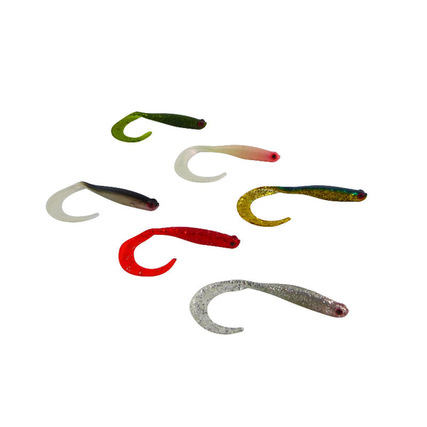 Swimerz 100Mm Vibro Tail Green Glitter Scented 5 Pack Baits & Lures
