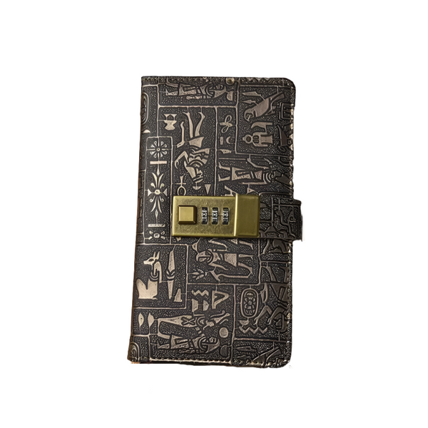 Password Notebook A6 A5 B5 Egyptian Leather Secret Diary With Lock Paper Products