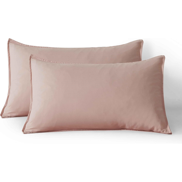 Cleverpolly Twin Pack Washed Microfibre Pillowcase (Pink Standard) Pillow Cases