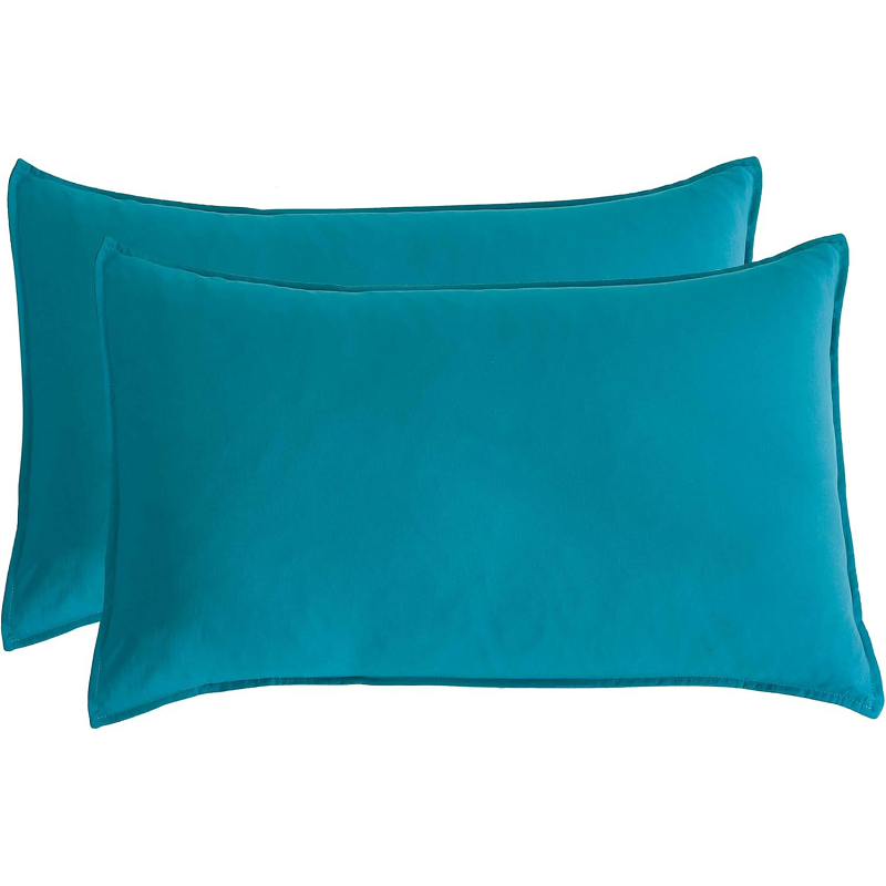 Cleverpolly Washed Microfibre Quilt Cover Set (Teal Queen) Quilt Covers